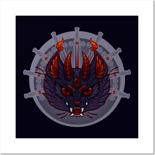 Demon Cat - Endless Lives Wall Art by DoomedDreamer